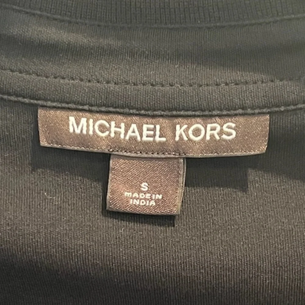 Michael Kors - Black & White Cotton Jersey Polo Shirt - Men’s Small - Picture 3 of 5